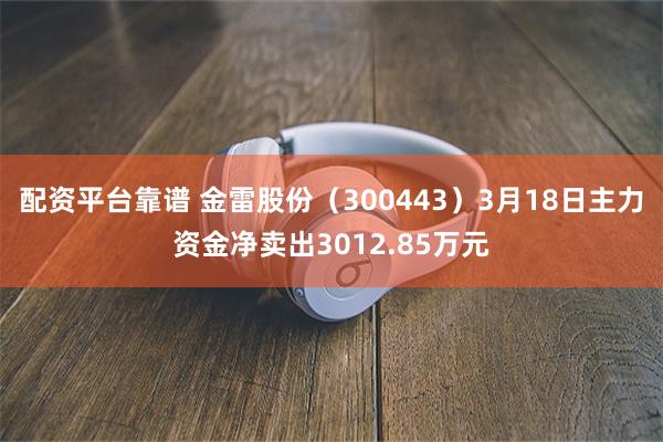 配资平台靠谱 金雷股份（300443）3月18日主力资金净卖出3012.85万元