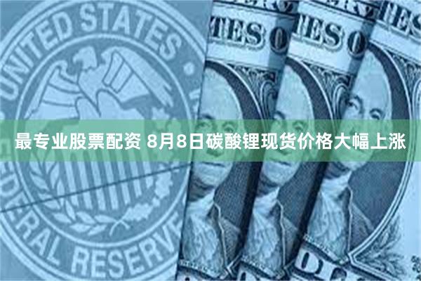 最专业股票配资 8月8日碳酸锂现货价格大幅上涨